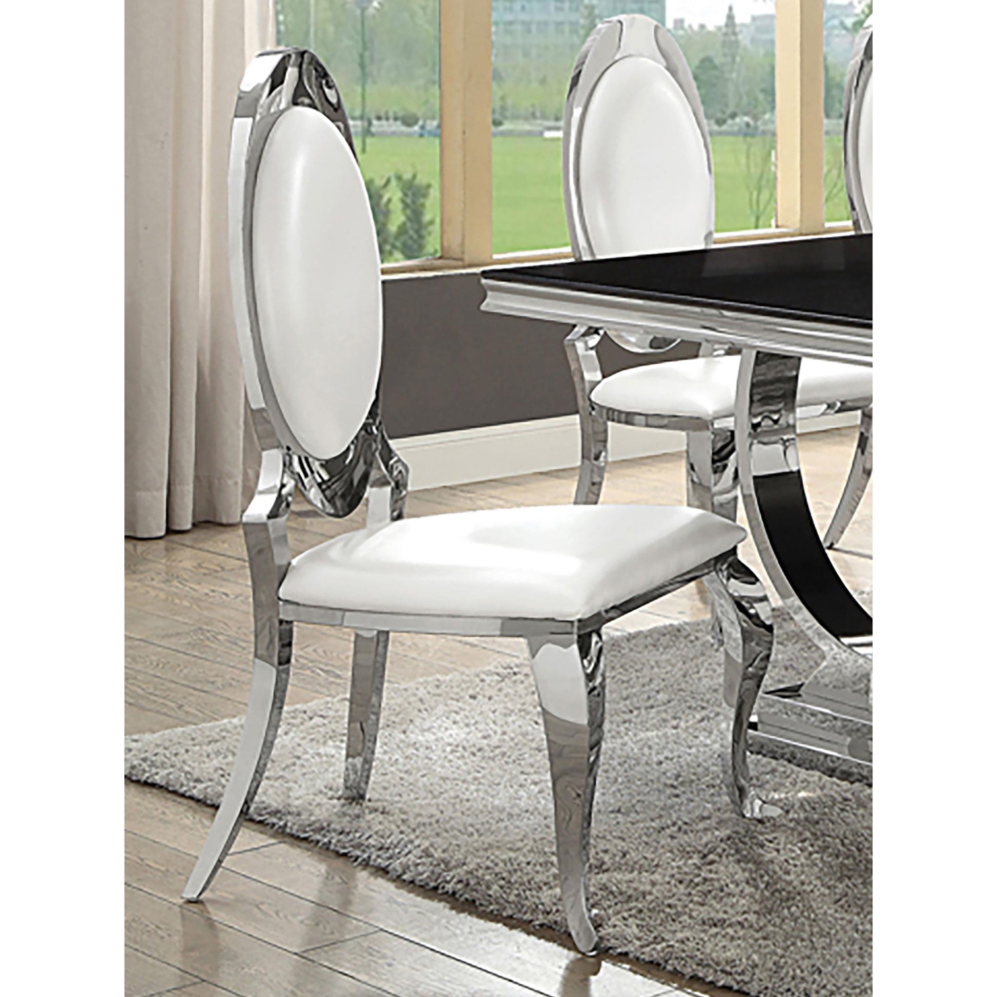  Coaster Furniture Anchorage 107872N Upholstered Dining Chair - Cream White (Set of 2) IMAGE 8