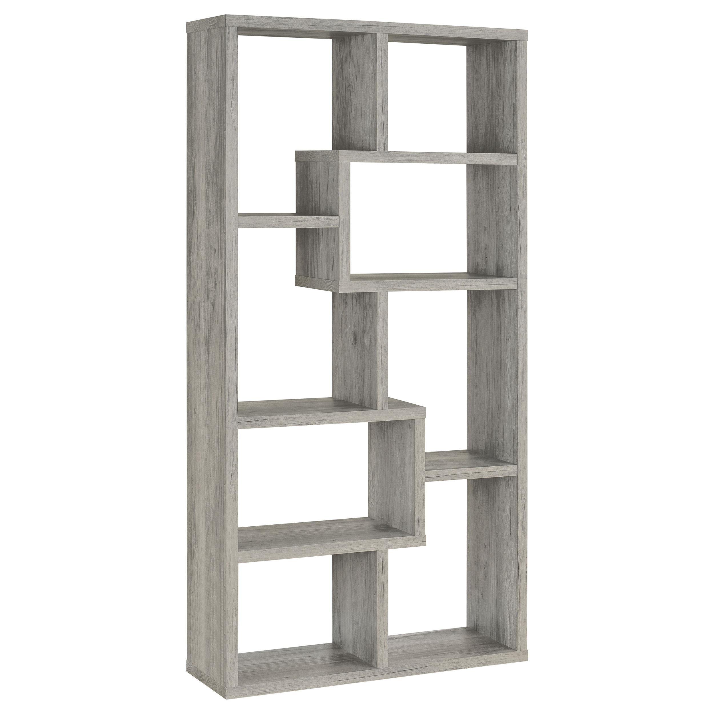  Coaster Furniture Theo 801137 71-inch 7-shelf Bookshelf - Grey Driftwood IMAGE 5