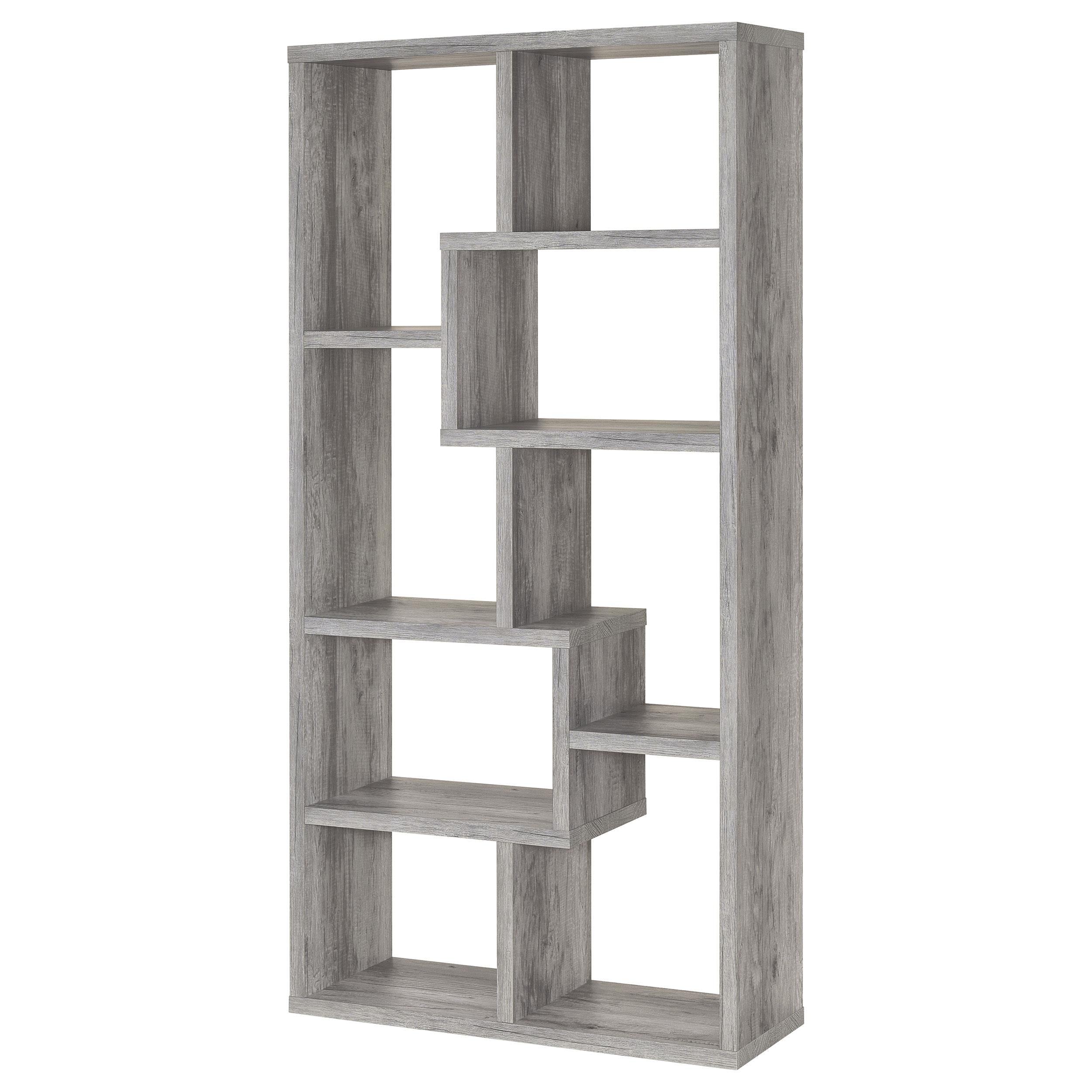  Coaster Furniture Theo 801137 71-inch 7-shelf Bookshelf - Grey Driftwood IMAGE 7