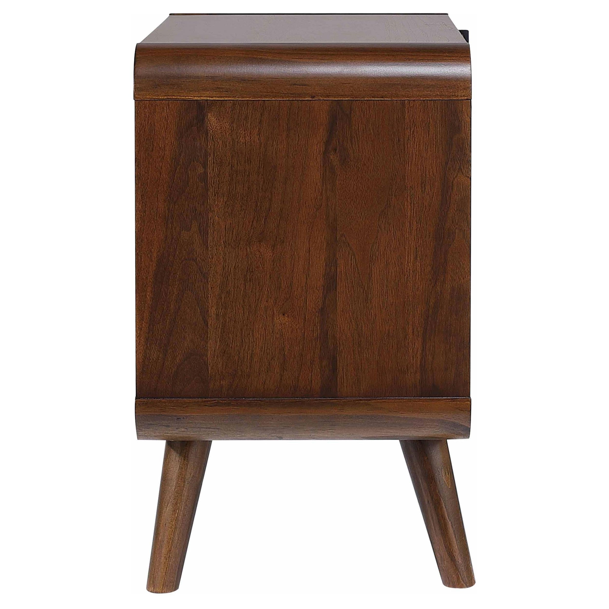  Coaster Furniture Robyn 205132 2-Drawer Nightstand Bedside Table - Dark Walnut IMAGE 4