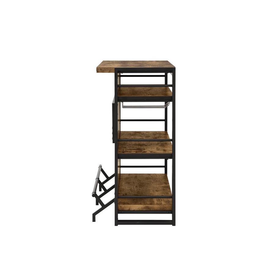  Coaster Furniture Renaldi 130071 3-shelf Home Bar Wine Cabinet - Rustic Nutmeg IMAGE 5