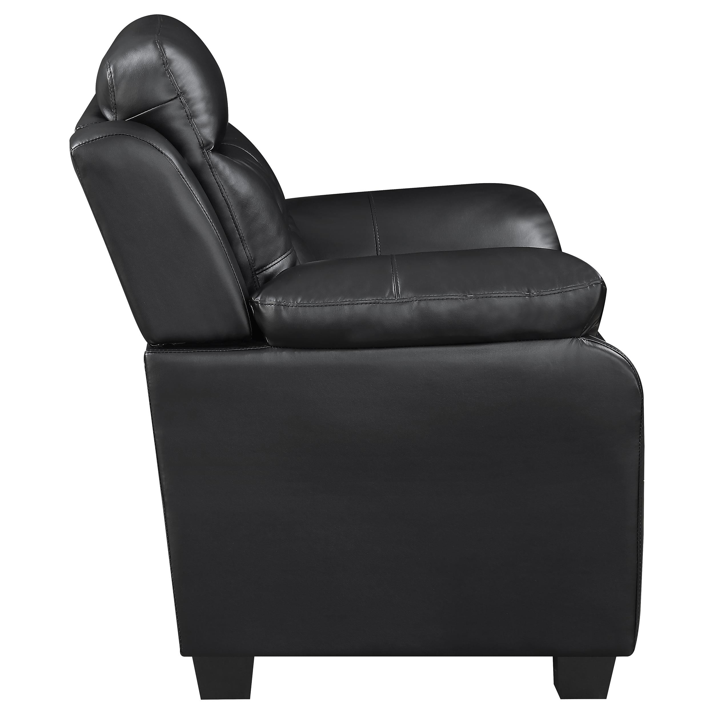  Coaster Furniture Finley 506553 Upholstered Padded Arm Tufted Accent Chair - Black IMAGE 6