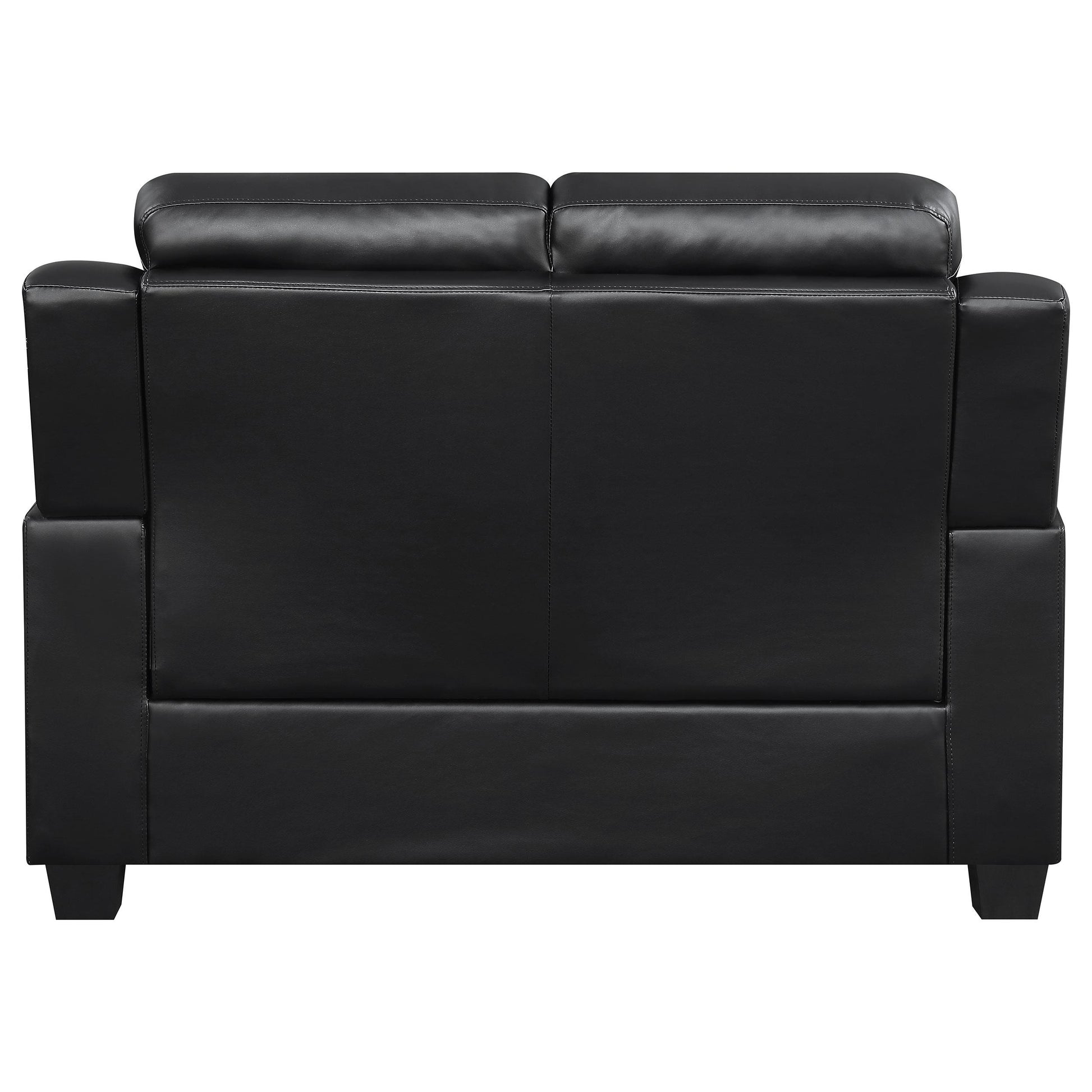  Coaster Furniture Finley 506552 Upholstered Padded Arm Tufted Loveseat - Black IMAGE 5