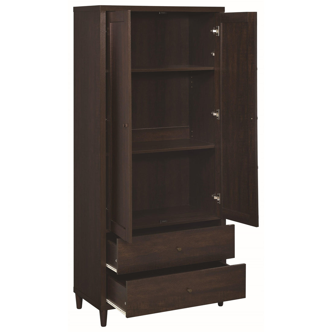 Coaster Furniture Wadeline 950724 2-door Tall Accent Storage Cabinet - Rustic Tobacco IMAGE 1