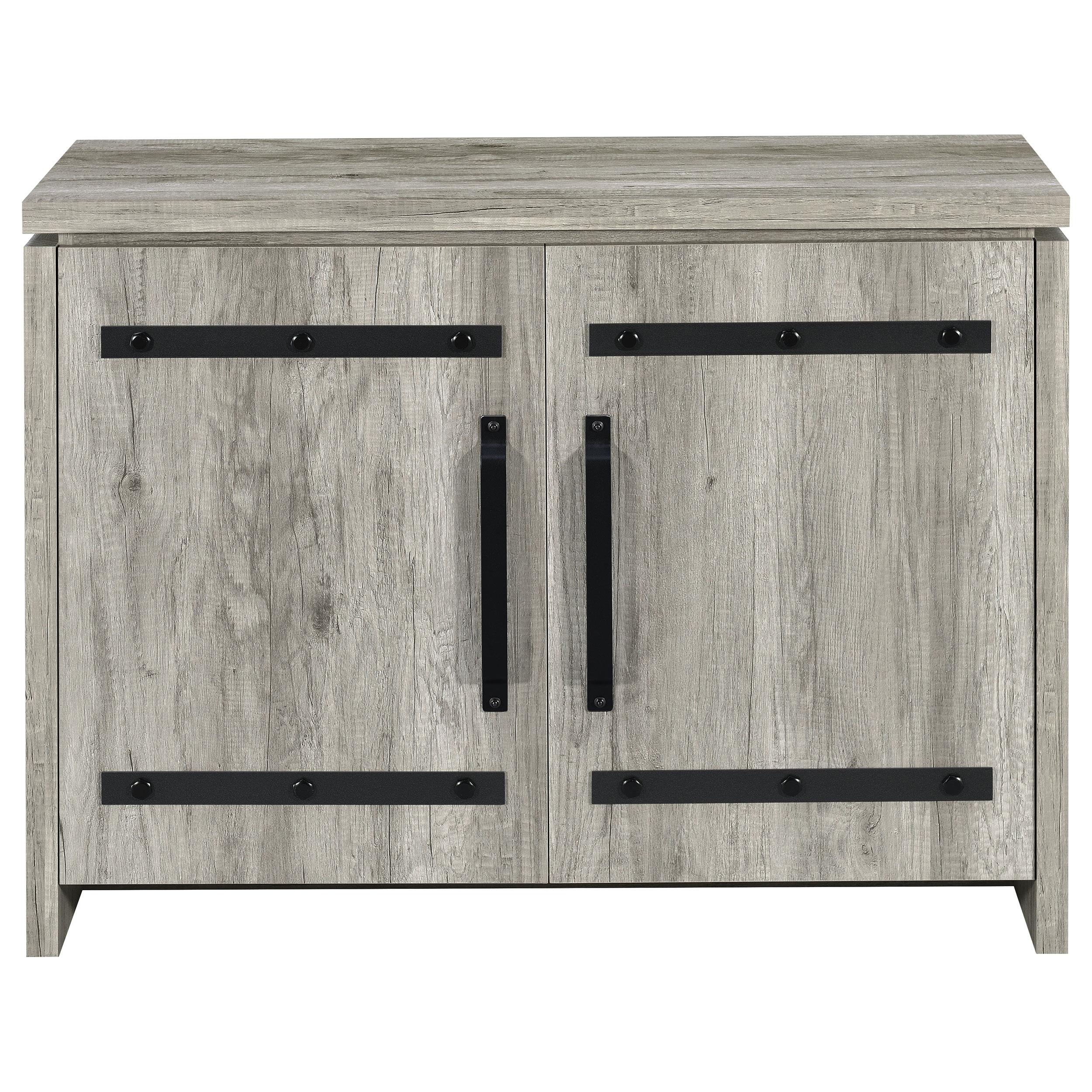  Coaster Furniture Enoch 950785 2-door Engineered Wood Accent Cabinet - Grey Driftwood IMAGE 3