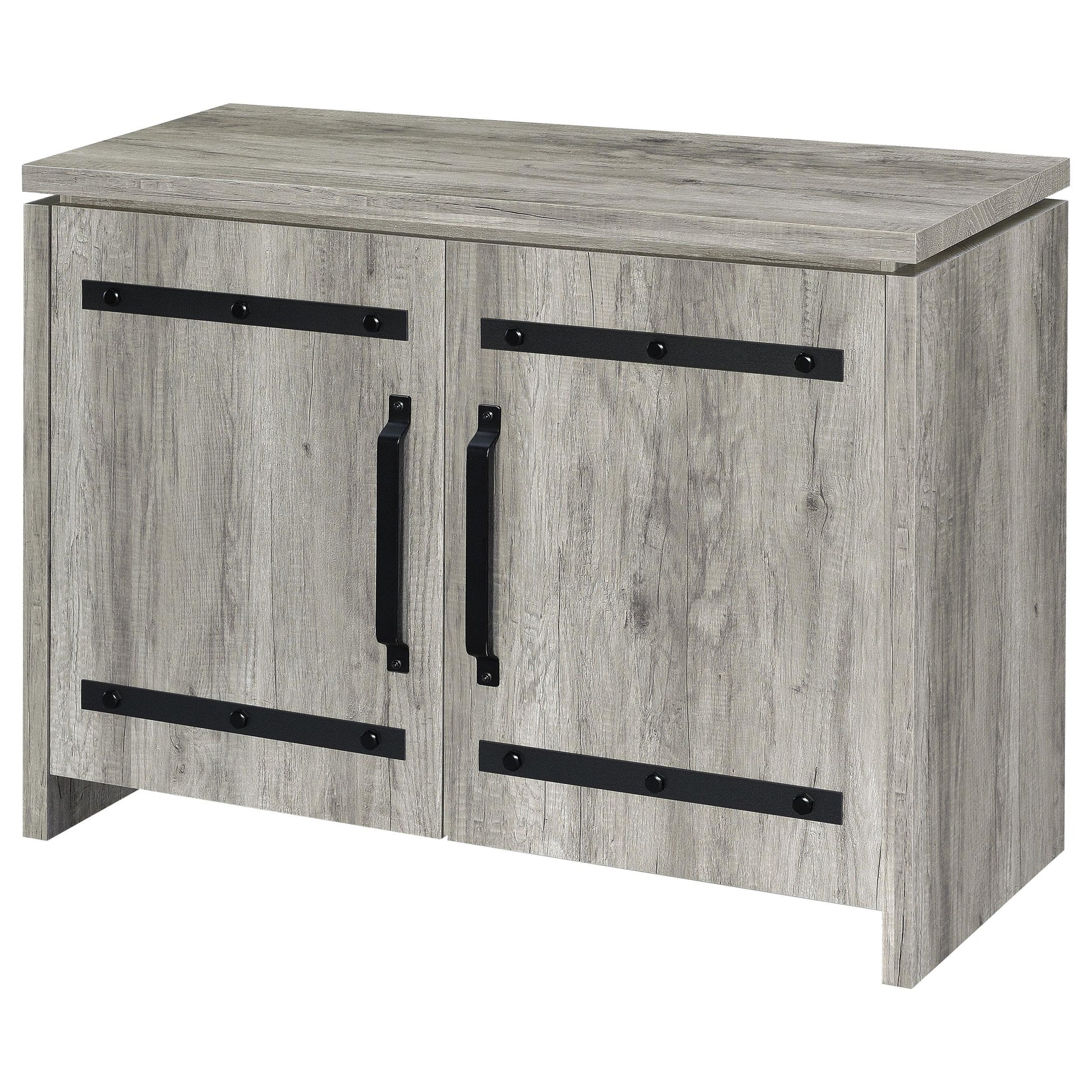  Coaster Furniture Enoch 950785 2-door Engineered Wood Accent Cabinet - Grey Driftwood IMAGE 4