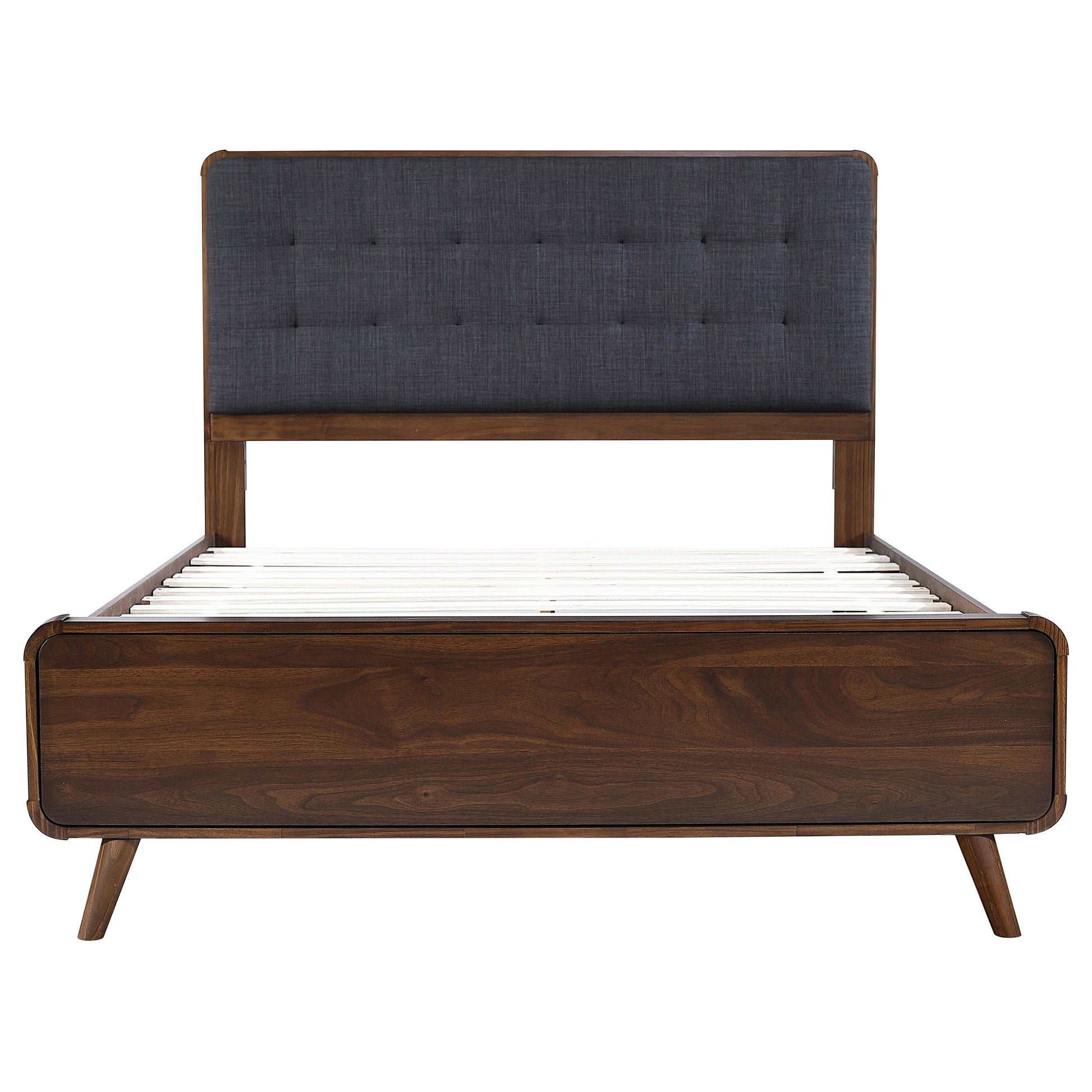  Size_Queen  -- Robyn 205131Q Wood Queen Platform Bed - Dark Walnut IMAGE 3
