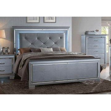  Size_King  -- Lillian Upholstered Panel Bed IMAGE 1