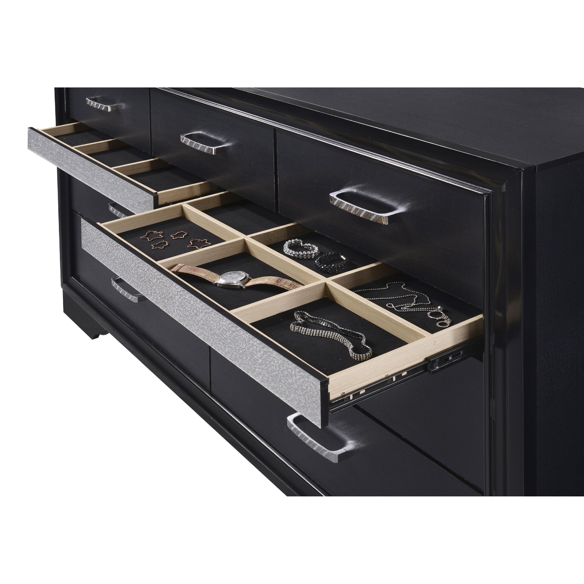  Coaster Furniture Miranda 206363 7-Drawer Dresser - Black IMAGE 11