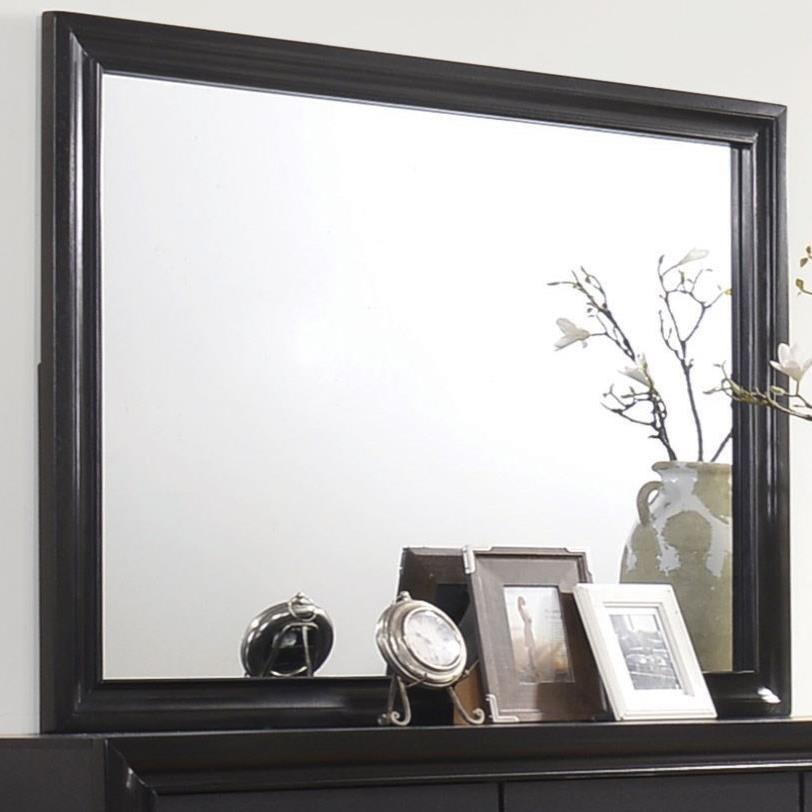 Coaster Furniture Miranda 206364 Dresser Mirror - Black IMAGE 1