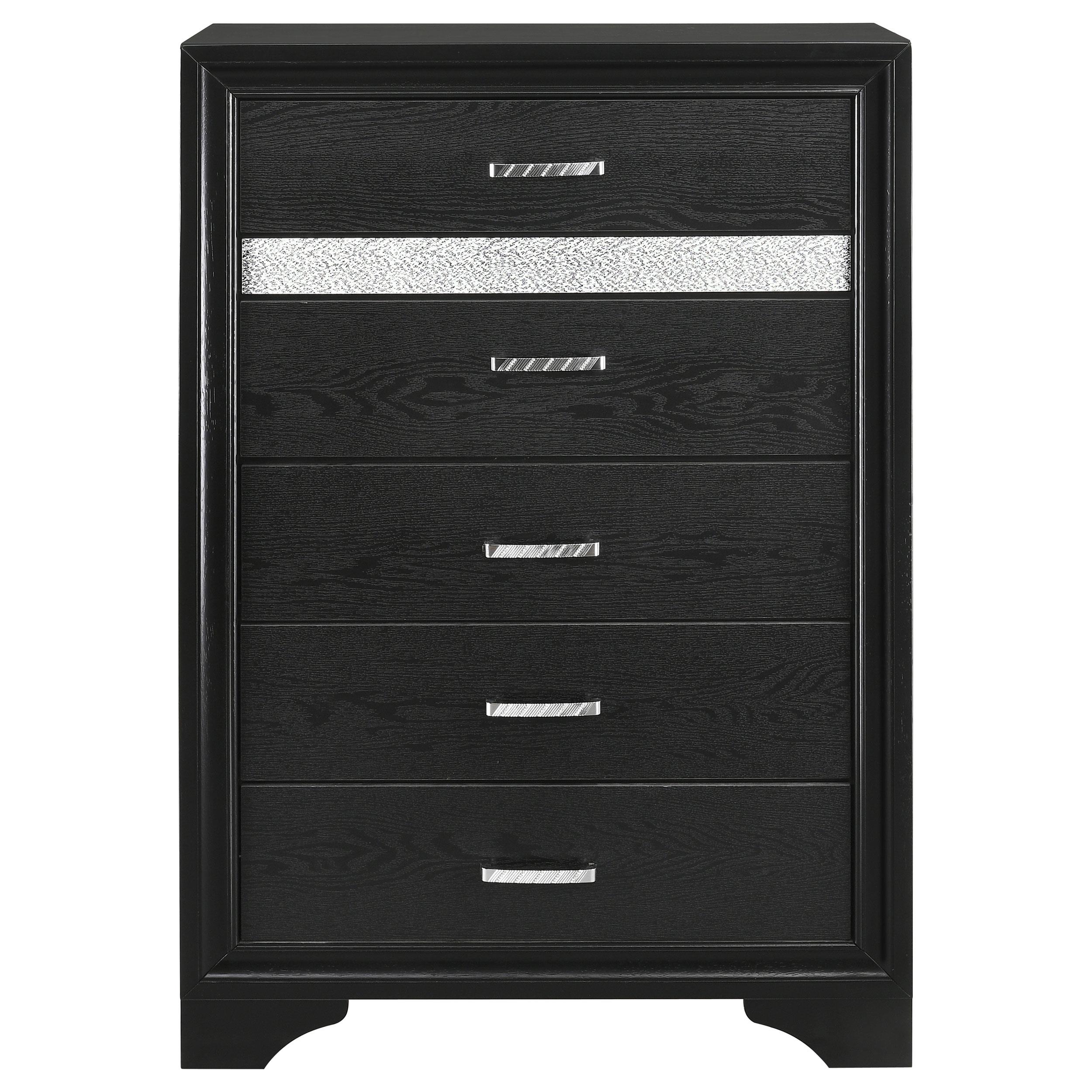  Coaster Furniture Miranda 206365 5-Drawer Bedroom Chest - Black IMAGE 2