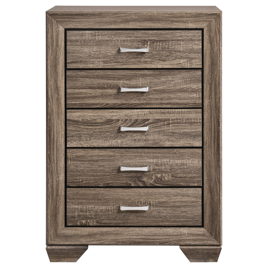  Coaster Furniture Kauffman 204195 5-Drawer Bedroom Chest - Washed Taupe IMAGE 1