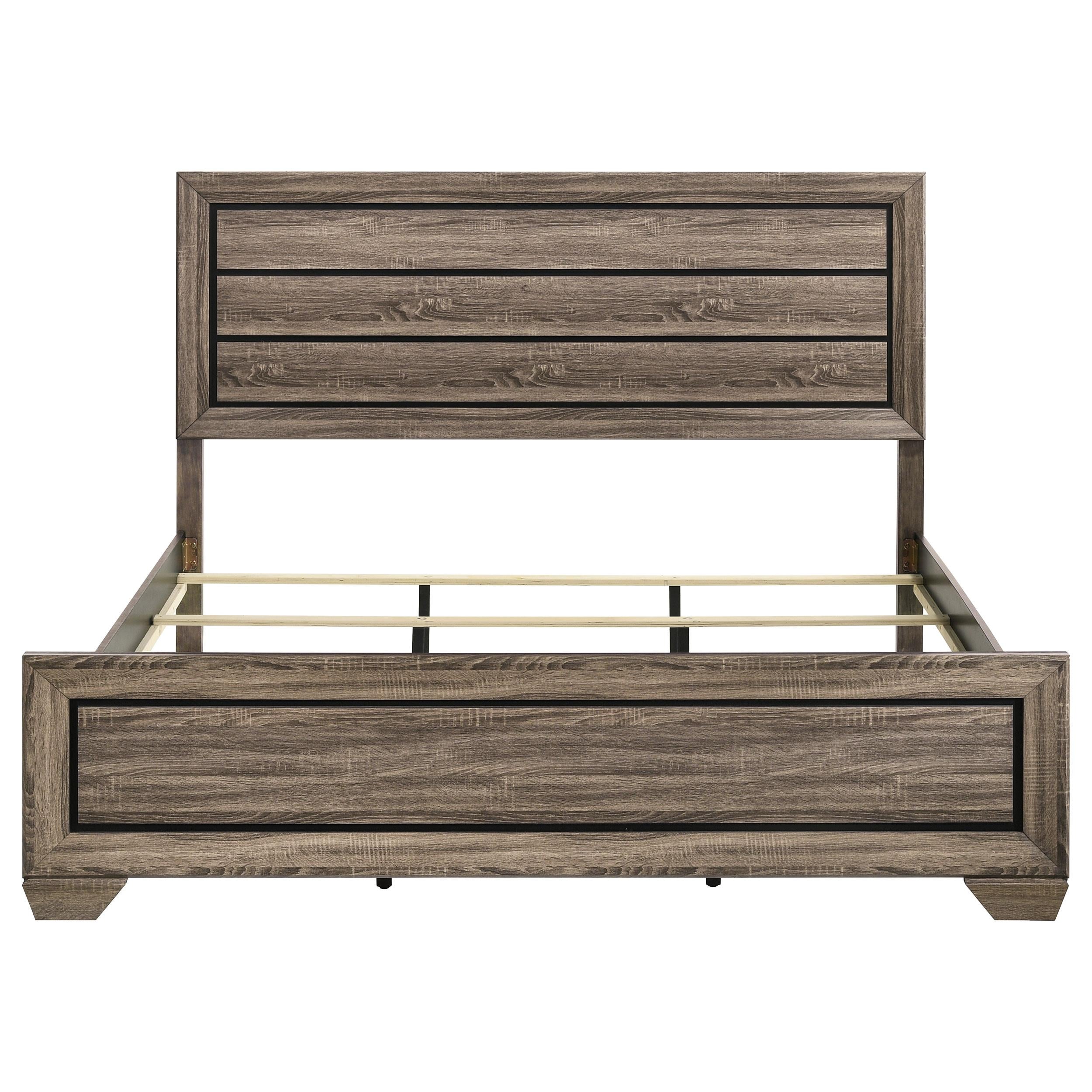  Size_King  -- Kauffman 204191KE Wood Eastern King Panel Bed - Washed Taupe IMAGE 3