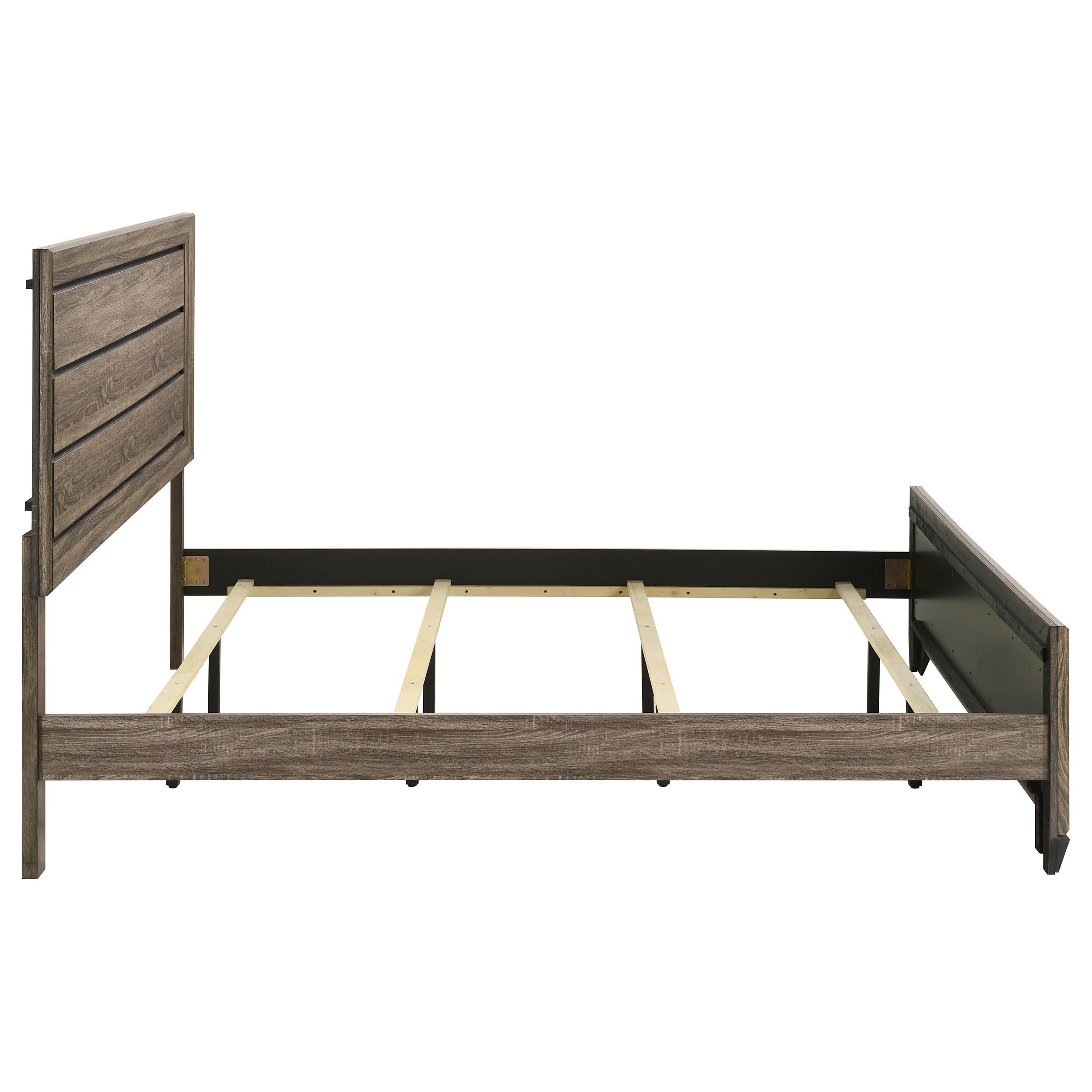  Size_King  -- Kauffman 204191KE Wood Eastern King Panel Bed - Washed Taupe IMAGE 5