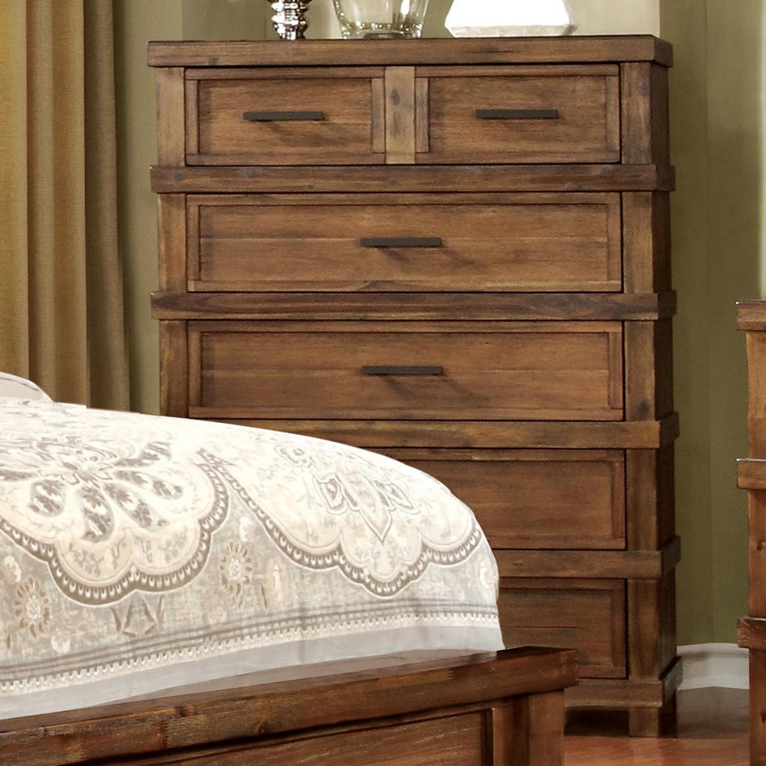  Furniture of America Baddock 5-Drawer Chest CM7691C IMAGE 1