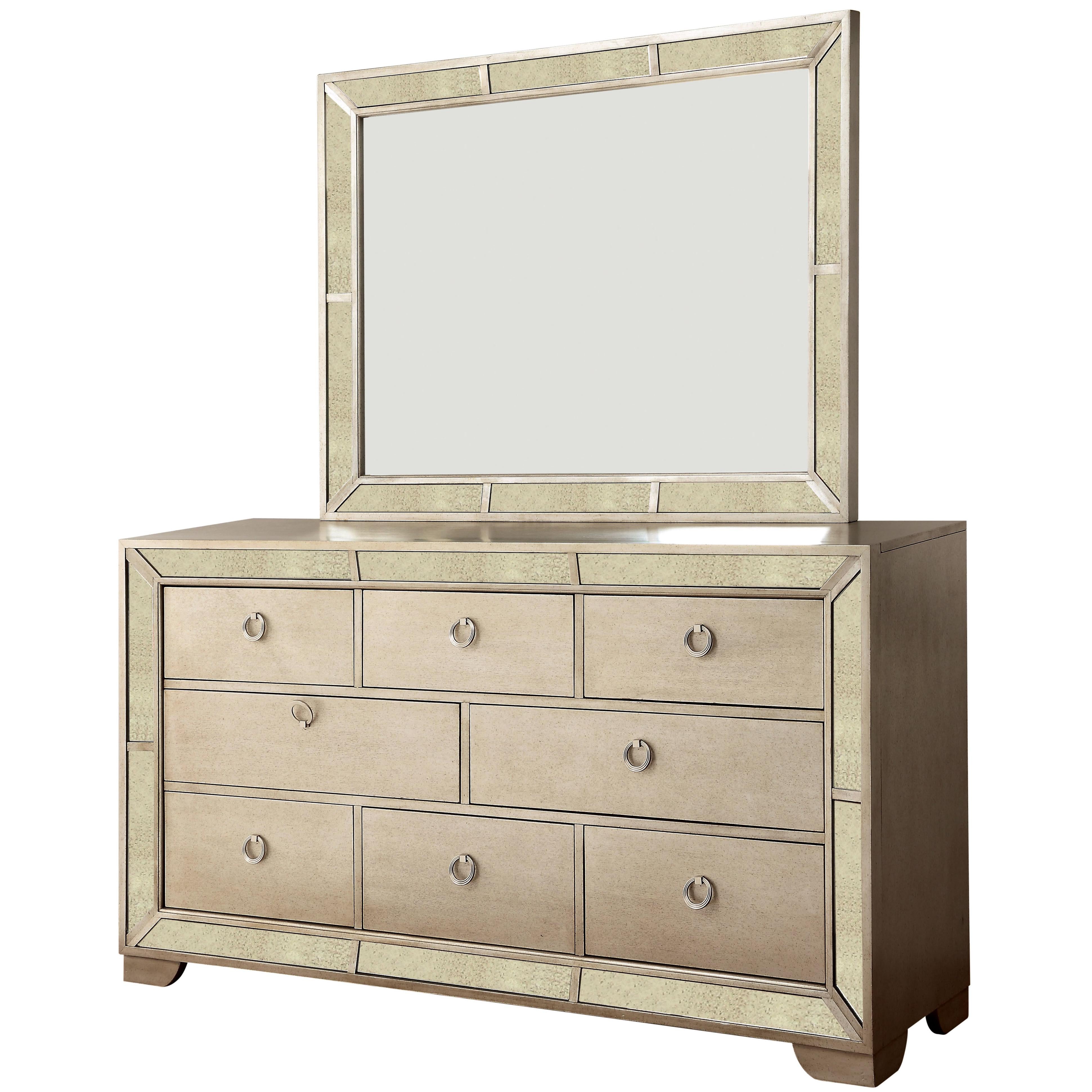  Furniture of America Loraine Dresser Mirror CM7195M IMAGE 3