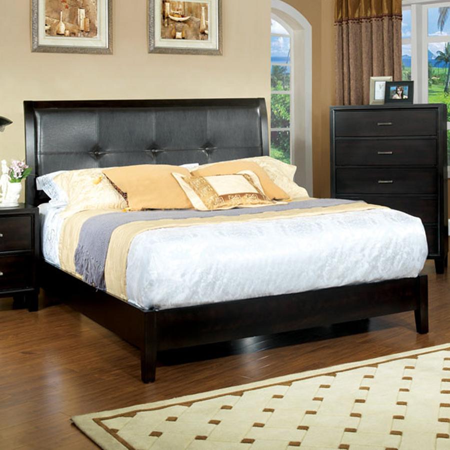  Color_Espresso  Size_California King  -- Enrico CM7088CK Cal.King Bed IMAGE 1