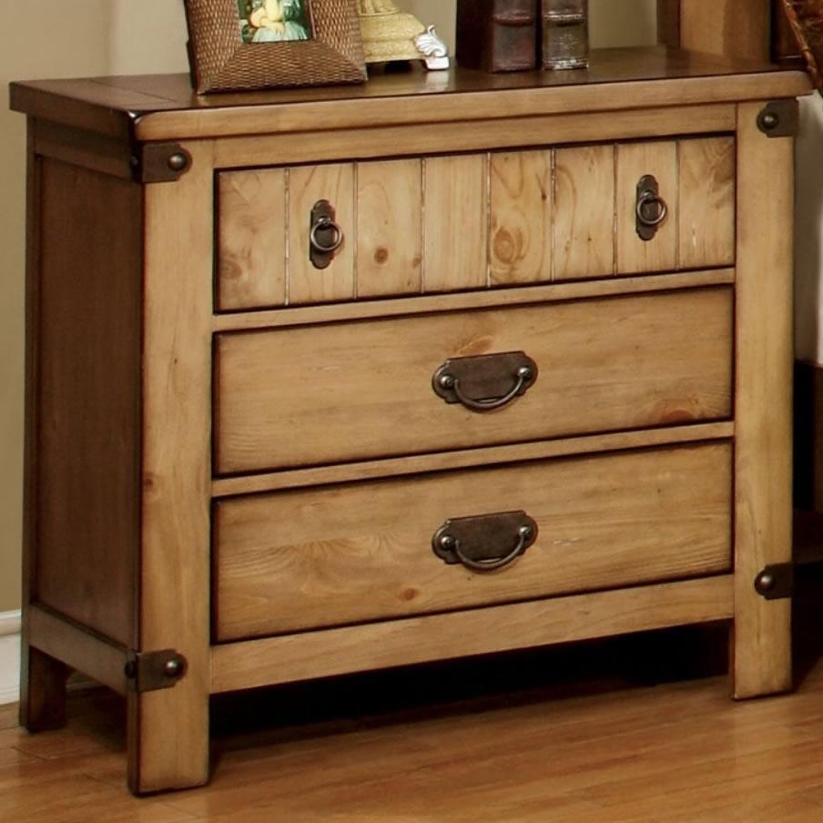  Furniture of America Pioneer 3-Drawer Nightstand CM7449N IMAGE 1