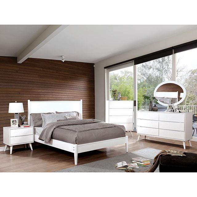  Color_White  Size_Full  --  Lennart CM7386WH-F Full Bed IMAGE 3