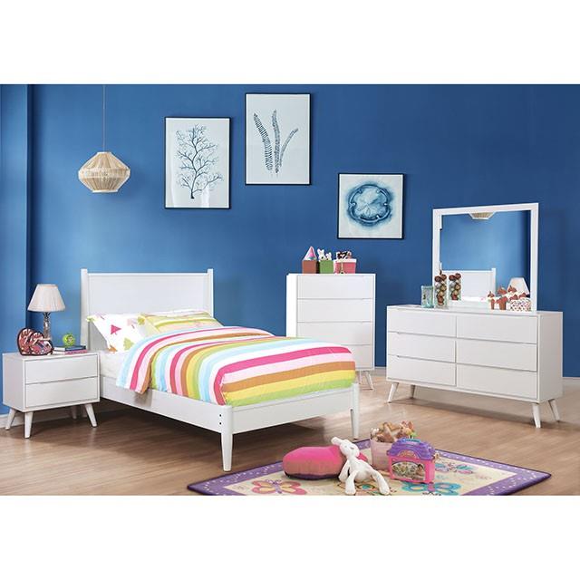  Color_White  Size_Queen  -- Lennart CM7386WH-Q Queen Bed IMAGE 4
