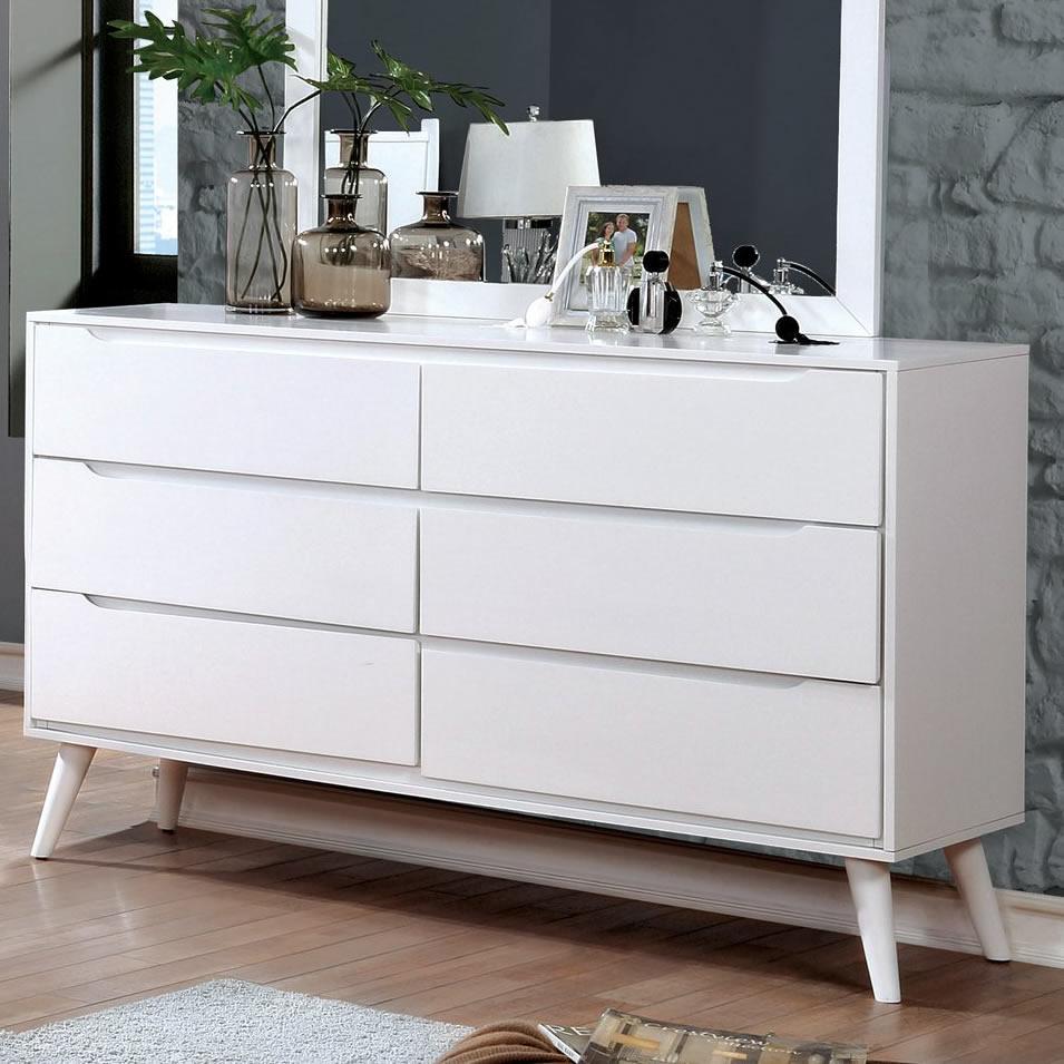  Furniture of America Lennart 6-Drawer Dresser CM7386WH-D IMAGE 2