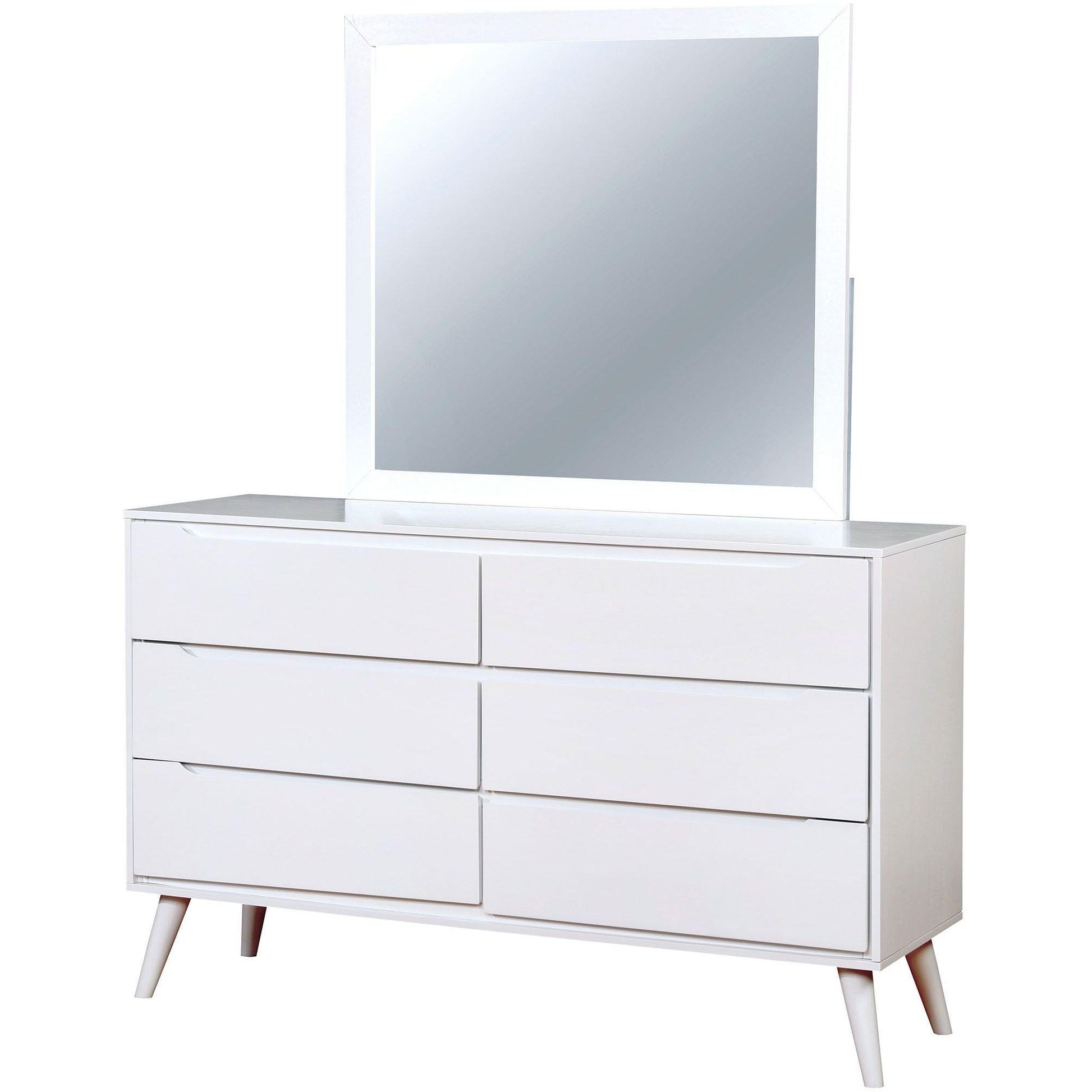  Furniture of America Lennart Dresser Mirror CM7386WH-M IMAGE 2