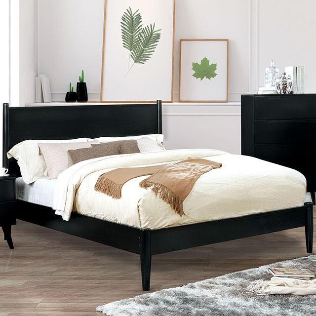  Color_Black  Size_California King  -- Lennart CM7386BK-CK California King Bed IMAGE 1