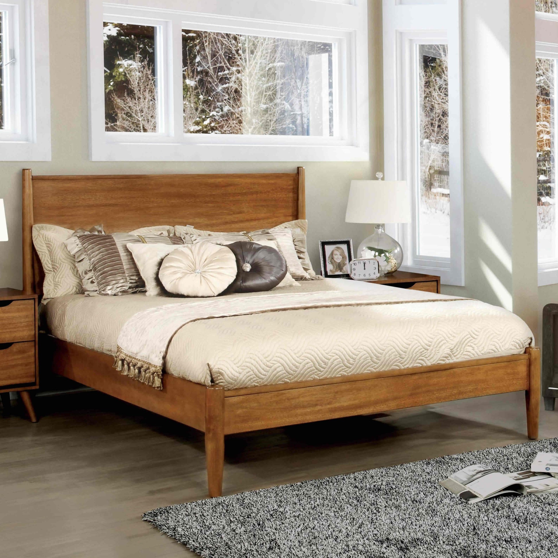  Color_Oak  Size_Full  -- Lennart CM7386A-F Full Bed IMAGE 2
