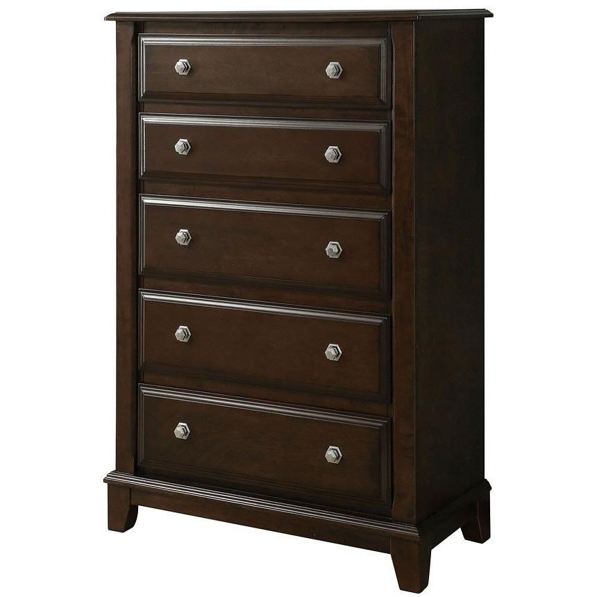  Furniture of America Litchville 5-Drawer Chest CM7383C IMAGE 1