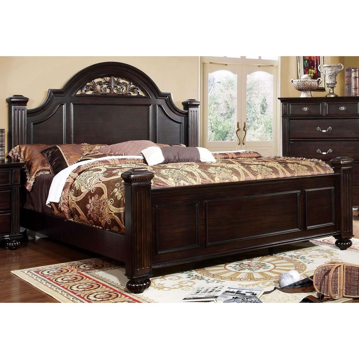  Color_Dark Walnut  Size_Queen  -- Syracuse CM7129Q Queen Bed IMAGE 1