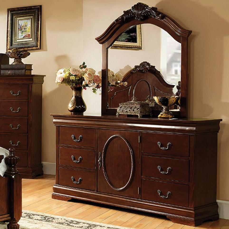  Furniture of America Velda Dresser Mirror CM7952M IMAGE 1