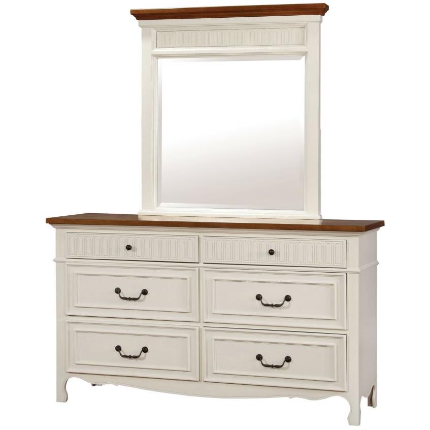  Furniture of America Galesburg Dresser Mirror CM7040M IMAGE 3
