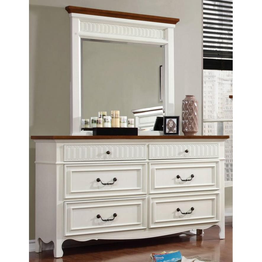  Furniture of America Galesburg Dresser Mirror CM7040M IMAGE 4
