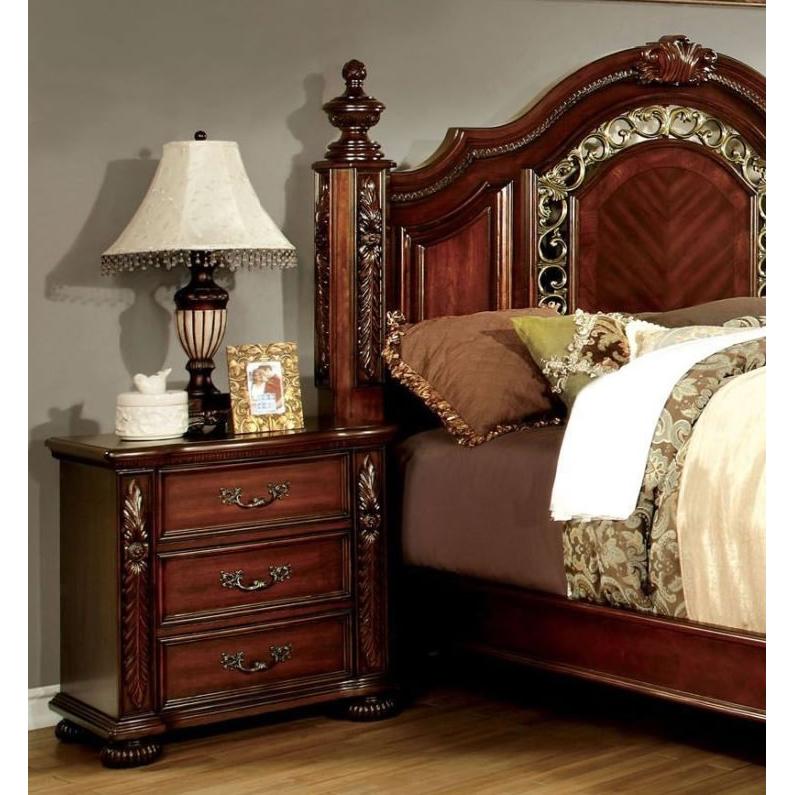  Furniture of America Arthur 3-Drawer Nightstand CM7587N IMAGE 4