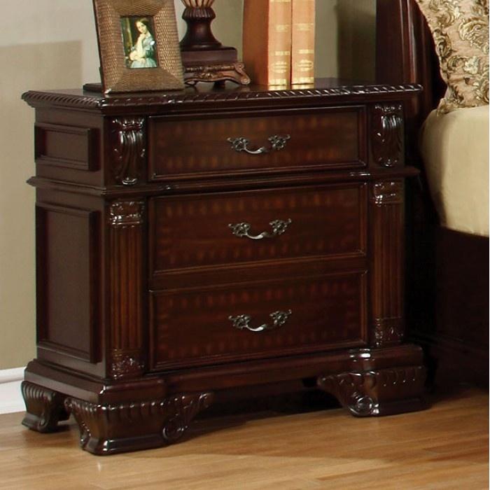  Furniture of America Edinburgh 3-Drawer Nightstand CM7671N IMAGE 1