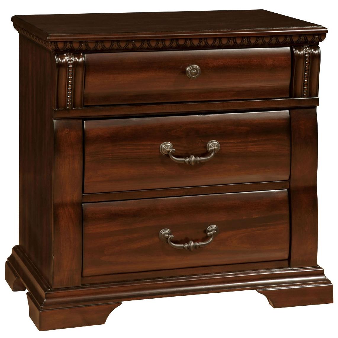  Furniture of America Burleigh 3-Drawer Nightstand CM7791N IMAGE 1