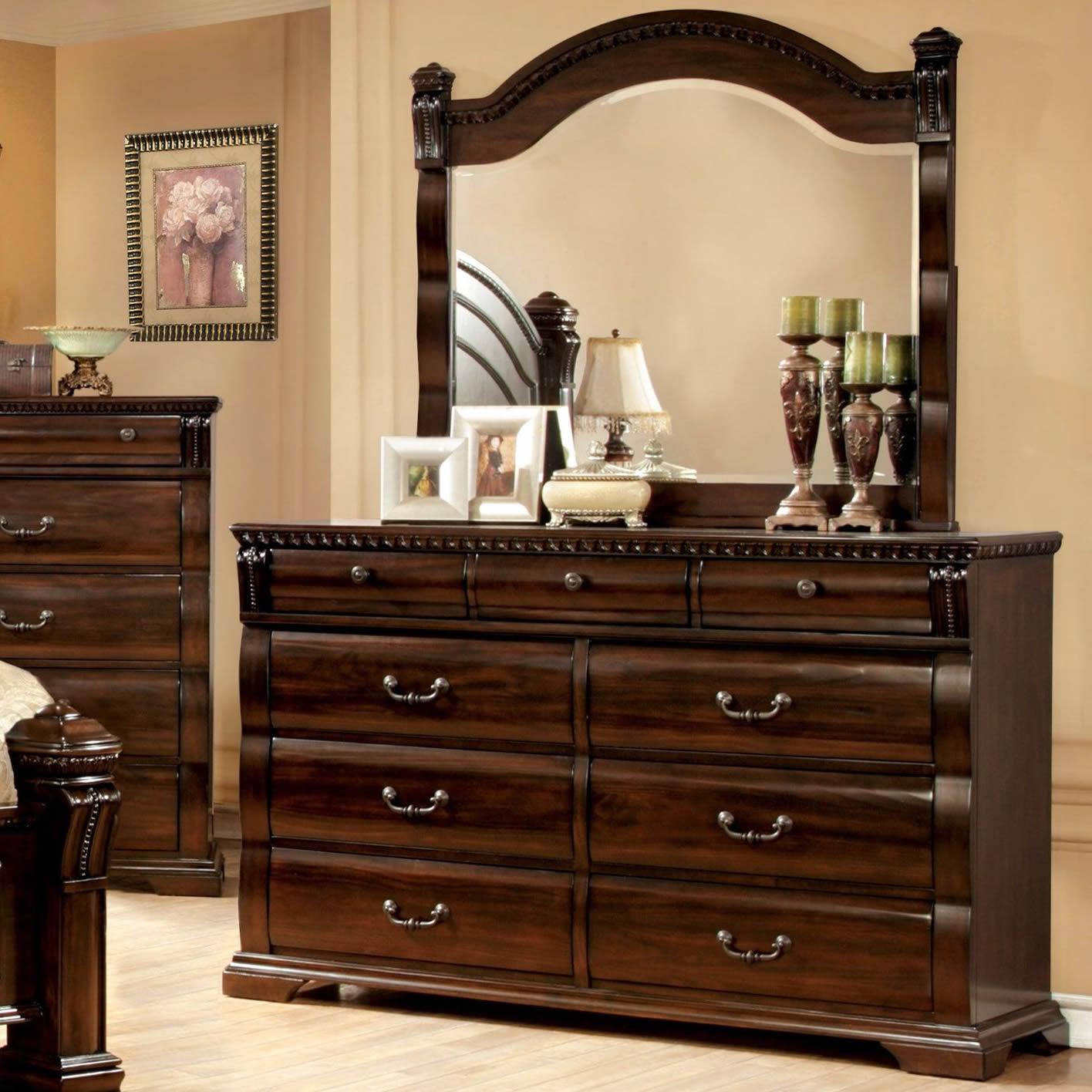  Furniture of America Burleigh Dresser Mirror CM7791M IMAGE 4