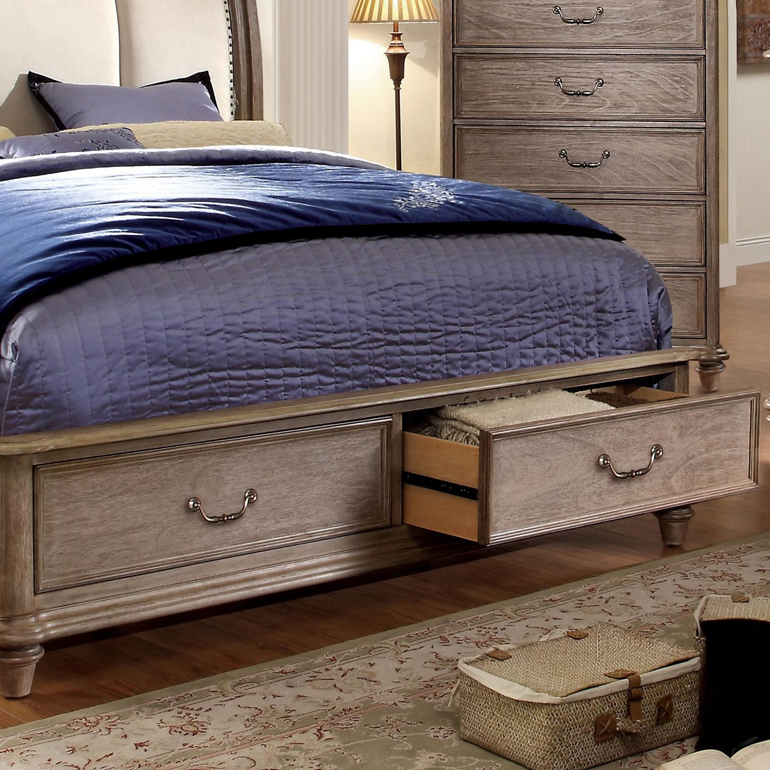  Color_Rustic Natural Tone/ivory  Size_Queen  -- Belgrade CM7614Q Queen Bed IMAGE 2