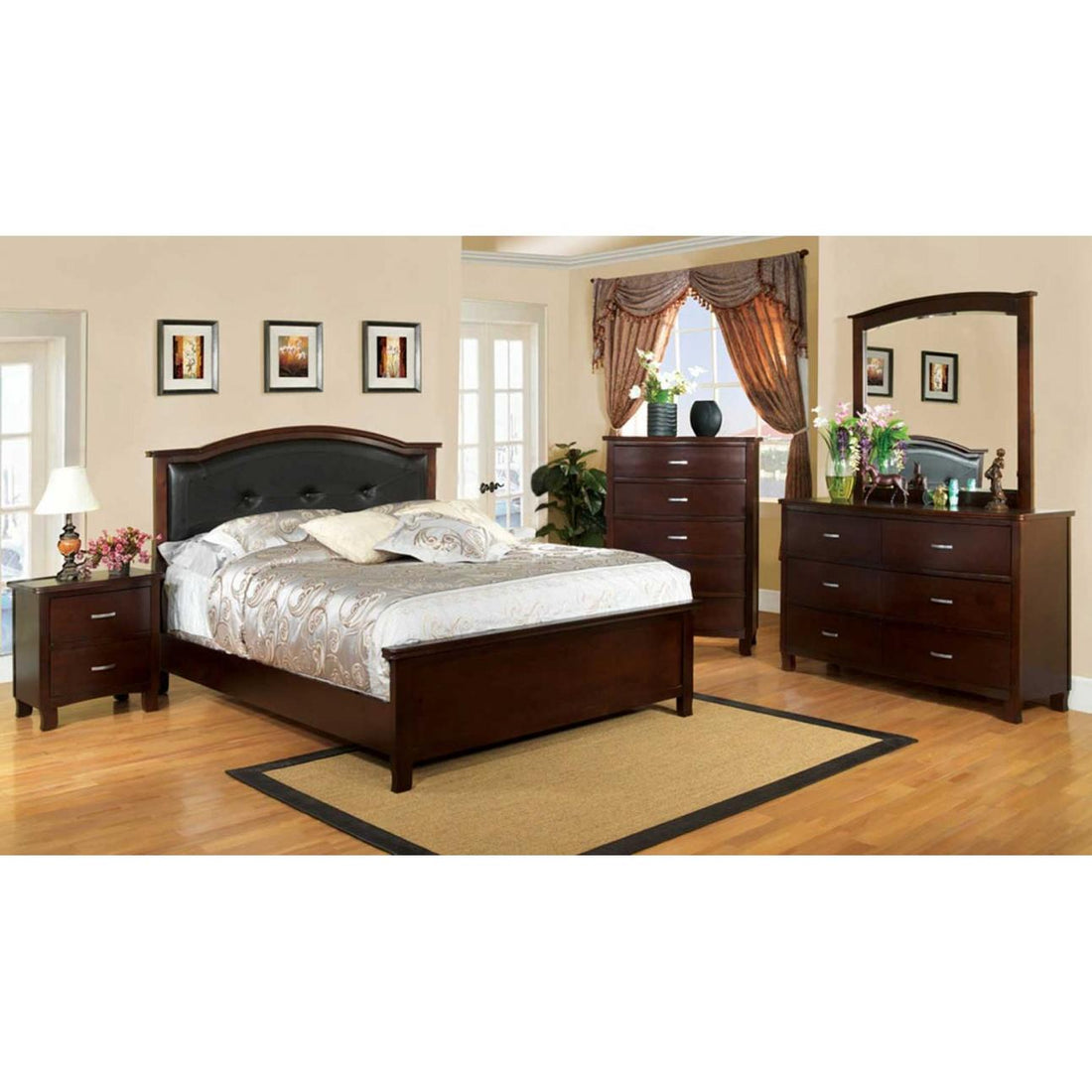  Furniture of America Crest View King Upholstered Bed CM7599EK-BED IMAGE 1