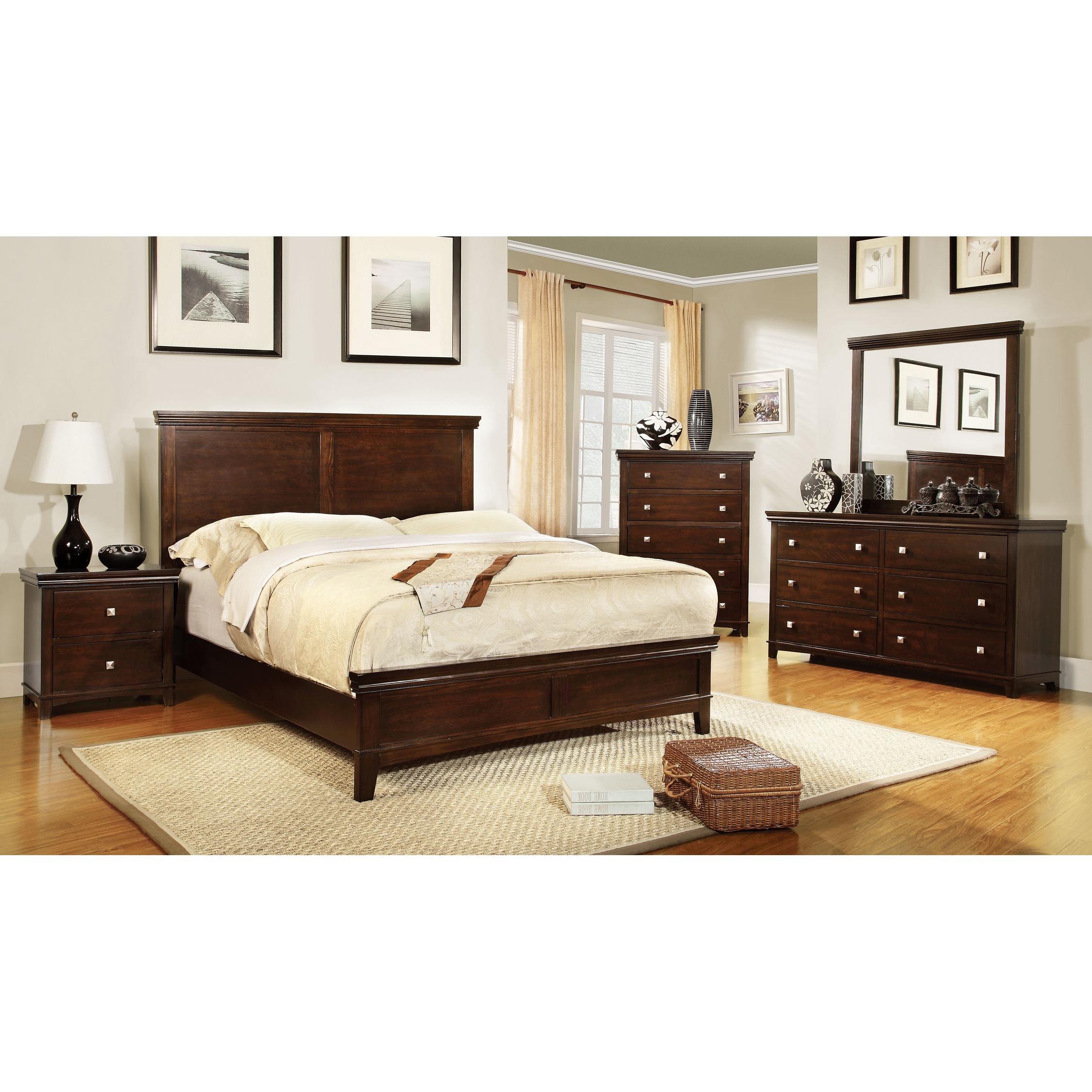  Color_Brown Cherry  Size_California King  -- Spruce Panel Bed IMAGE 4