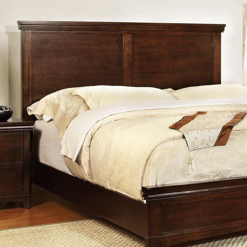  Color_Brown Cherry  Size_Full  -- Furniture of America Spruce Panel Bed IMAGE 1