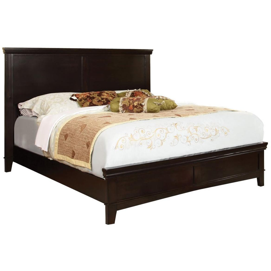 Color_Brown Cherry  Size_Full  -- Furniture of America Spruce Panel Bed IMAGE 1