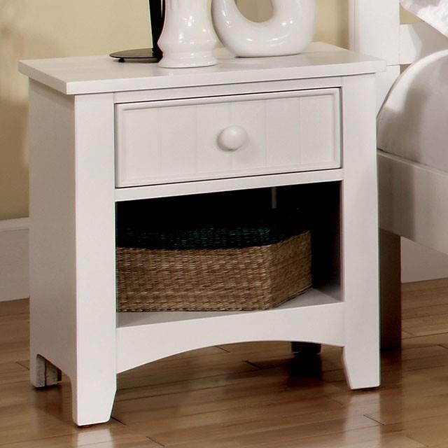  Furniture of America Omnus 1-Drawer Kids Nightstand CM7905WH-N IMAGE 2