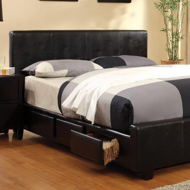  Furniture of America Burlington Queen Upholstered Panel Bed with Storage CM7009Q-BED IMAGE 2