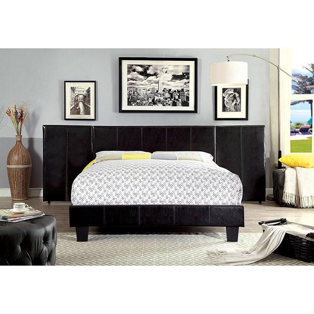  Color_Espresso  Size_King  -- Winn Park CM7008EK-BED King Upholstered Panel Bed IMAGE 2