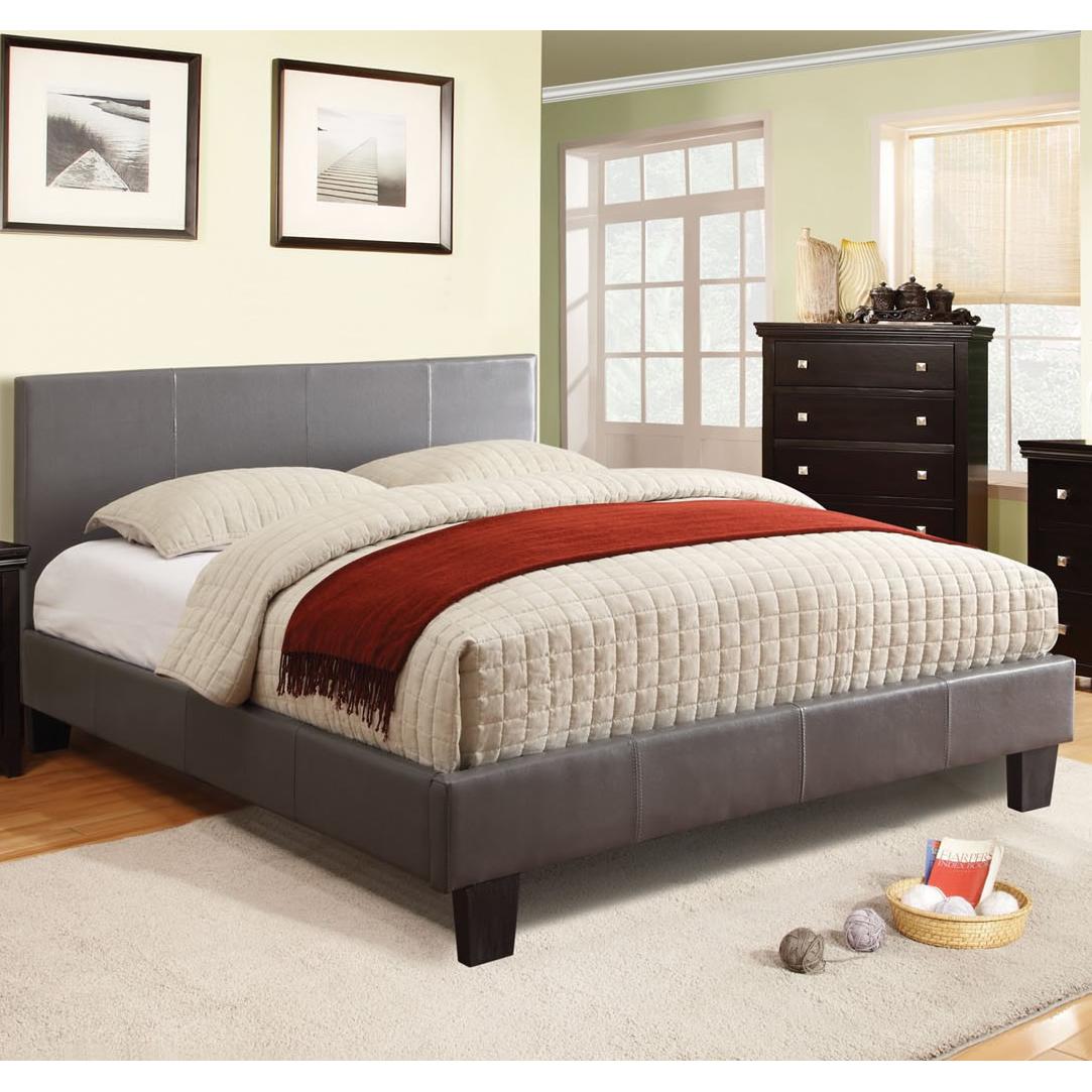 Color_Grey  Size_Queen  -- Winn Park CM7008GY-Q-BED Queen Upholstered Panel Bed IMAGE 1