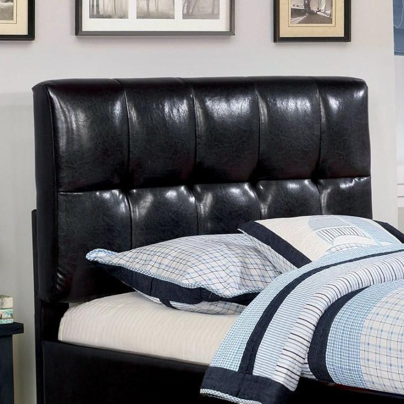  Furniture of America Cressida Twin Upholstered Panel Bed CM7725BK-T-BED IMAGE 1