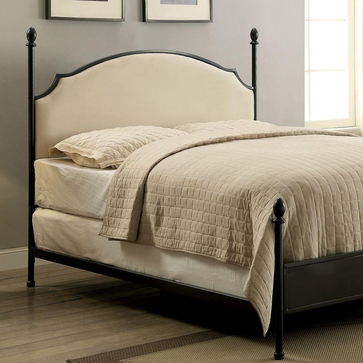  Furniture of America Sinead Twin Upholstered Poster Bed CM7420T IMAGE 3