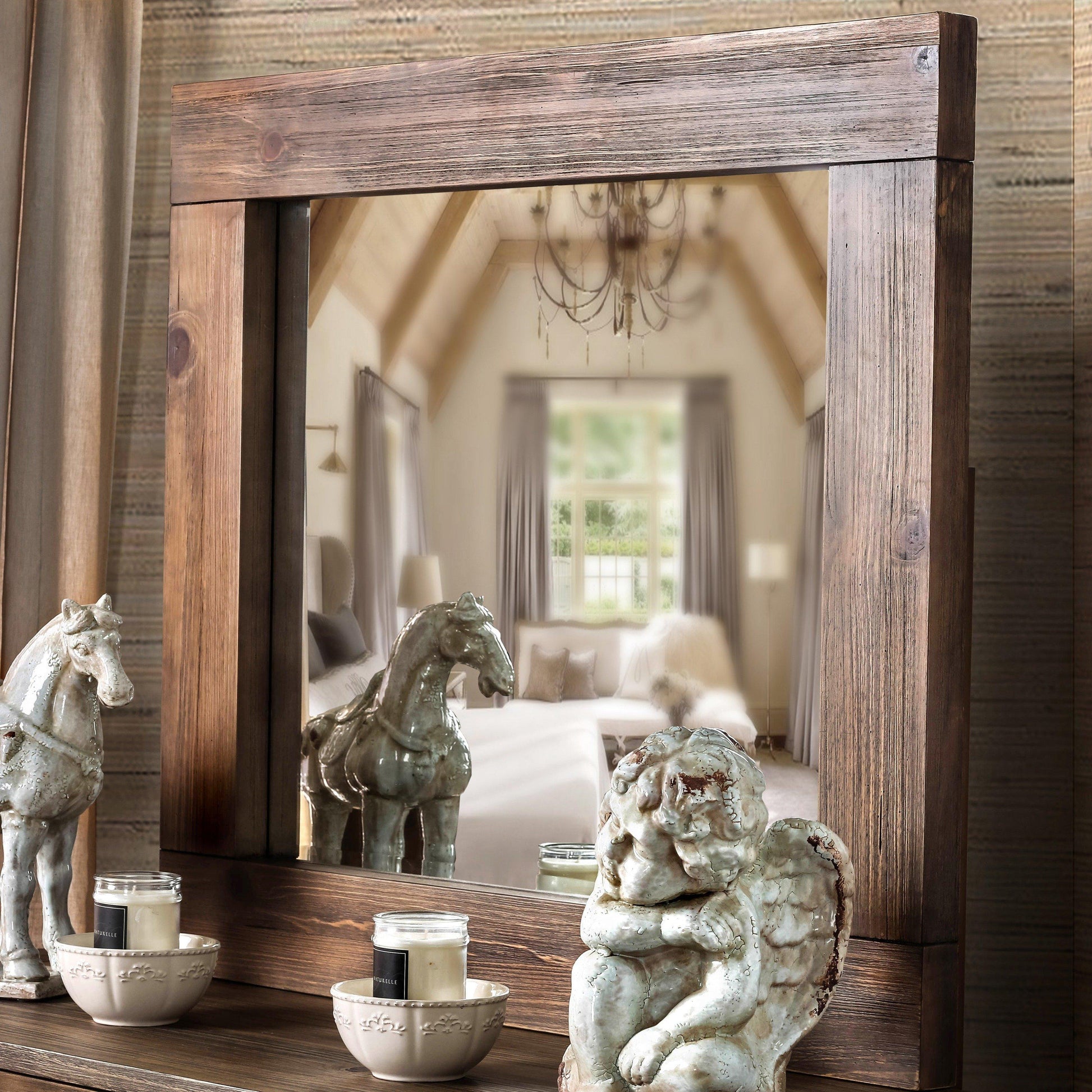  Furniture of America Janeiro Dresser Mirror CM7628M IMAGE 2