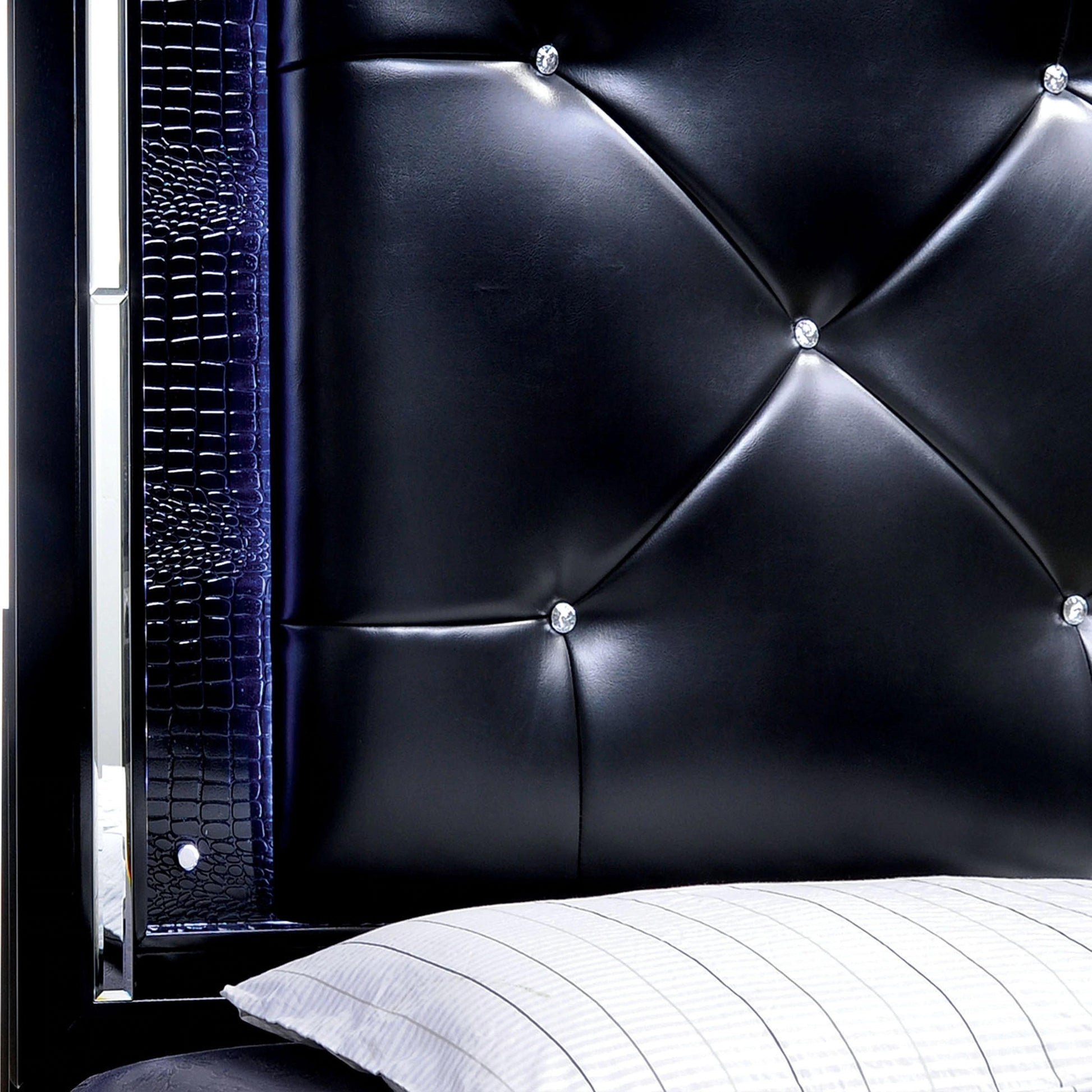  Color_Black  Size_California King  -- Bellanova Upholstered Panel Bed IMAGE 3